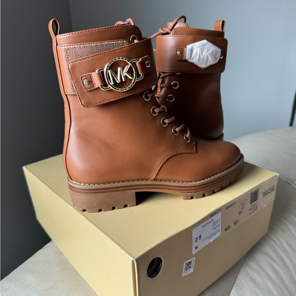 Michael Kors Brown Lace Up Boots